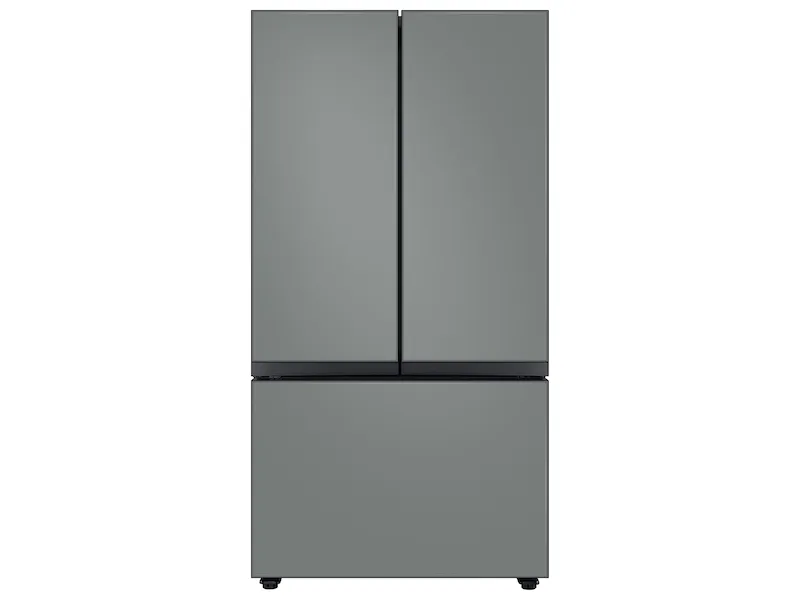 Photo 1 of Samsung 30.1-cu ft Smart French Door Refrigerator with Dual Ice Maker and Door within Door (Stainless Steel- All Panels) ENERGY STAR
*product has residue left inside* *small dent in front*