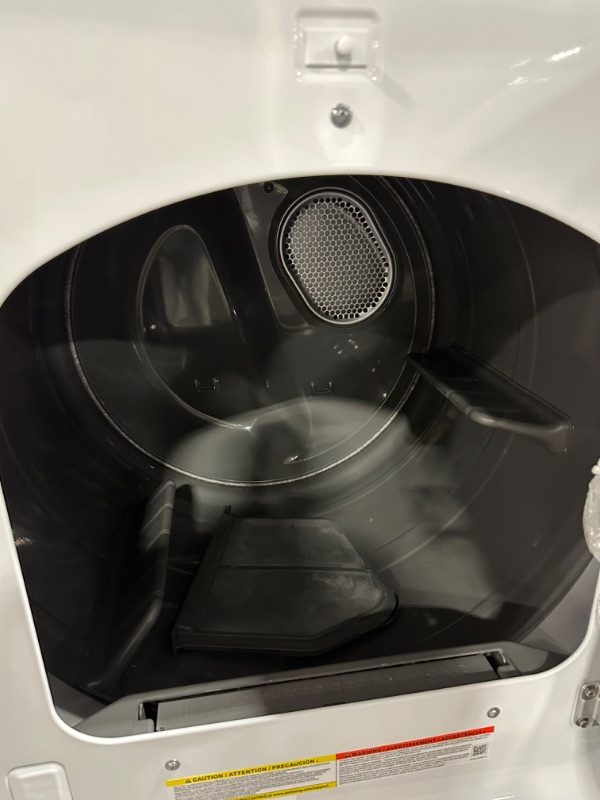 Photo 8 of Samsung 7.4-cu ft Electric Dryer (White)
*per notes no damage* *unable to test-plug unique*