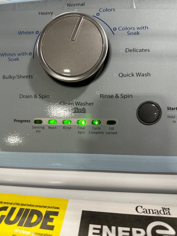 Photo 11 of Whirlpool 3.8-cu ft High Efficiency Impeller and Agitator Top-Load Washer (White)
*no damage per notes* *control panel has blue plastic film protection* * small scuff on top*