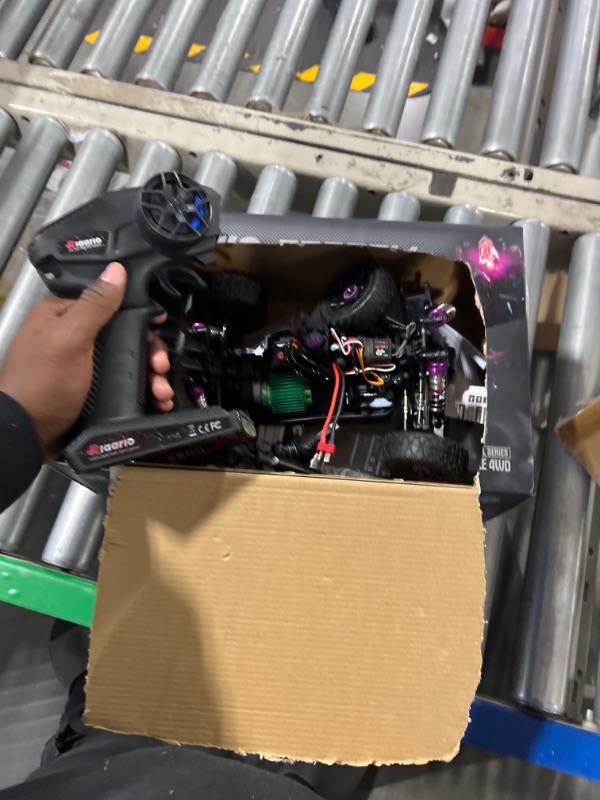 Photo 3 of CROBOLL 1:14 Brushless Fast RC Cars for Adults with Independent ESC,Top Speed 90+KPH 4X4 Hobby Off-Road RC Truck,Oil Filled Shocks Remote Control Monster Truck for Boys(Purple) BRUSHLESS Purple(FOR PARTS)