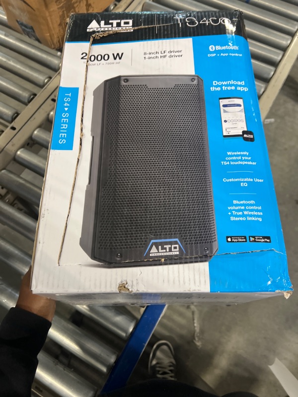 Photo 2 of Alto Professional TS408 - 2000W 8" Powered PA Speaker with 3 Channel Mixer, Bluetooth Streaming, Wireless Loudspeaker linking, DSP and Alto App New Model with Bluetooth 8" woofer