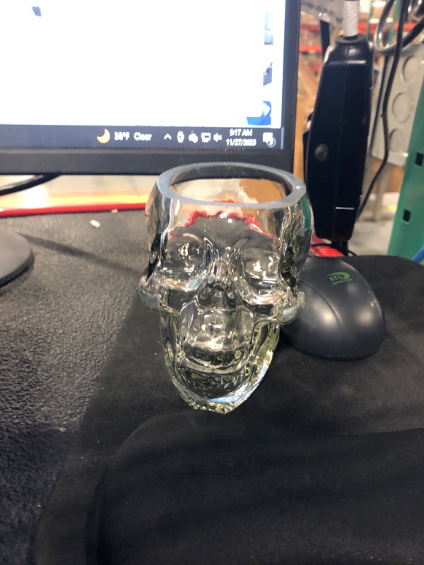 Photo 2 of  Creative skull glass creative skull cup vodka spirits cup glass new Crystal Skull cup