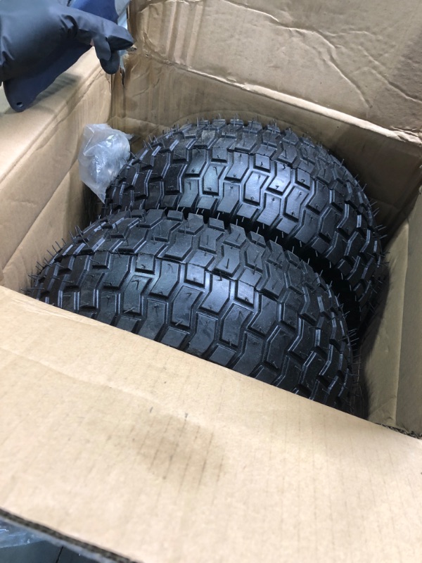 Photo 3 of Upgrade 2 Pcs 13x5.00-6 Tire and Wheel, 13x5.00-6 Tire with 3/4" Grease Bushing and 3"-5.4" Centered Hub, Air Filled 13x5x6 Lawn Mower Tire Assembly for Commercial Lawn, Garden Turf