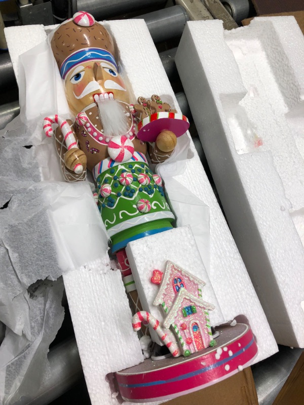 Photo 4 of Kurt S. Adler Kurt Adler 16-Inch Wooden Gingerbread Nutcracker, Multi