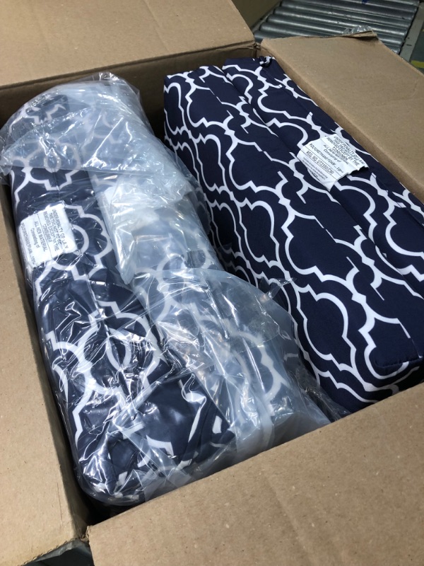 Photo 1 of 4 Outdoor Cushions For Chairs Navy Bluer And White