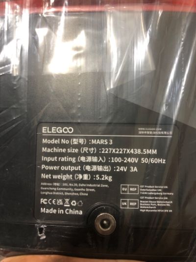 Photo 5 of ELEGOO Saturn 2 8K Resin 3D Printer and ELEGOO Mercury XS Bundle Washing and Curing Station and ELEGOO 8K Standard Photopolymer Resin Grey 1000G
