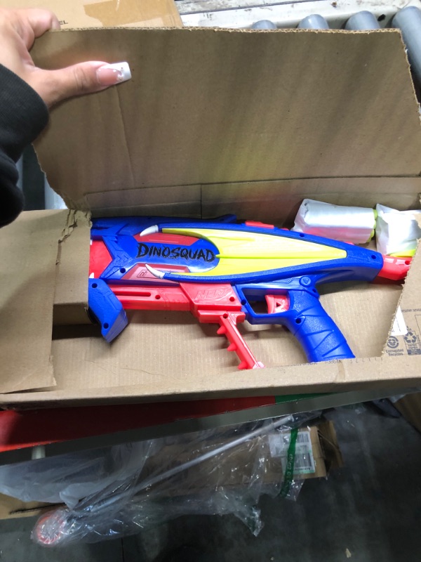 Photo 1 of NERF DinoSquad Terrodak, 4 Blasting, Storage, 12 Elite Dart Foam Blasters, Dinosaur Toys for Kids Outdoor Games