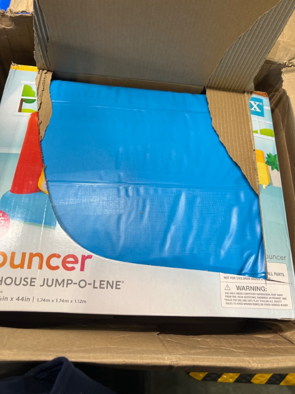 Photo 4 of Intex Inflatable Jump-O-Lene Playhouse Trampoline Bounce House for Kids Ages 3-6 Pool Red/Yellow, 68-1/2" L x 68-1/2" W x 44" H 1 Pack