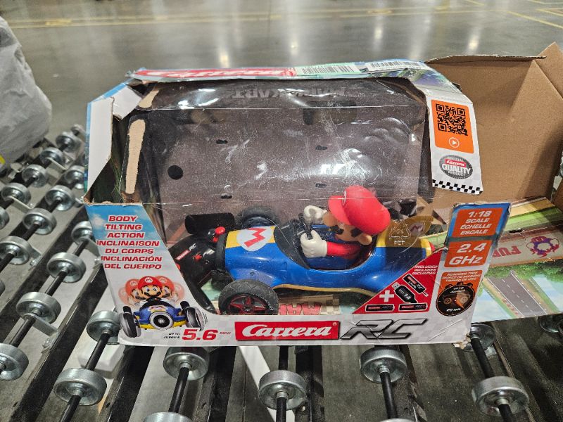 Photo 1 of Carrera 181066 RC Official Licensed Kart Mach 8 Mario 1: 18 Scale 2.4 Ghz Remote Radio Control Car with Rechargeable Lifepo4 Battery - Kids Toys Boys/Girls Mario Kart Mach 8 - Mario