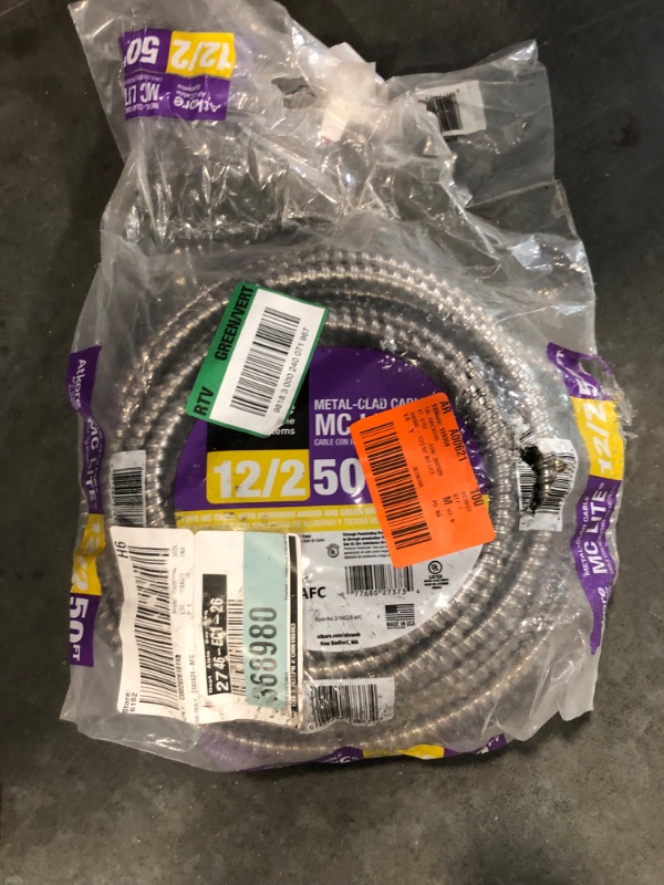 Photo 2 of 12/2 x 50 ft. Solid MC Lite Cable