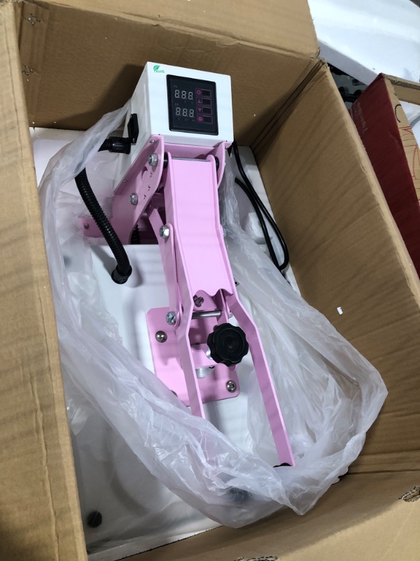 Photo 3 of O BOSSTOP Upgrade Clamshell Heat Press 15x15,DIY Digital Industrial-Quality Sublimation Heat Press Machine for T- Shirt Printing,Rhinestone HTV Vinyl Heat Press for Home Use,Businessman(CE/ROHS,Pink) nice 1