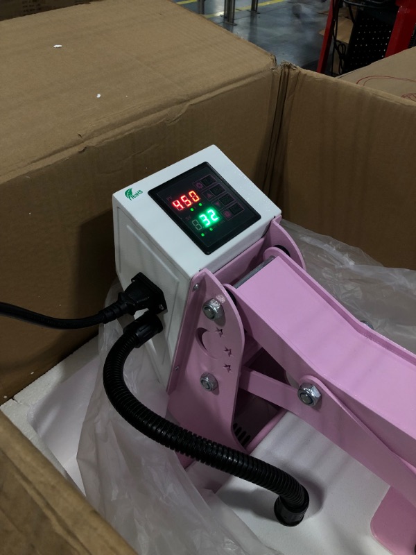 Photo 4 of O BOSSTOP Upgrade Clamshell Heat Press 15x15,DIY Digital Industrial-Quality Sublimation Heat Press Machine for T- Shirt Printing,Rhinestone HTV Vinyl Heat Press for Home Use,Businessman(CE/ROHS,Pink) nice 1