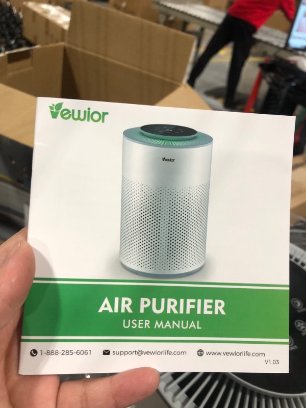 Photo 5 of Air Purifiers, Home Air purifier for Large Room Bedroom Up to 1100ft², VEWIOR H13 True HEPA Air Filter for Pets Smoke Pollen Odor, with Air Quality Monitoring, Auto/Sleep, 6 Timer, Light, Child Lock White