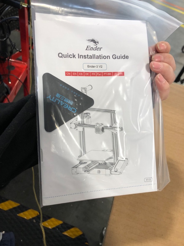 Photo 1 of Creality Ender 3 V2 3D Printer Upgraded Silent Motherboard MeanWell Power Supply and Carborundum Glass Platform Resume Print, Comes with 1.75mm Filament Print Size 8.66x8.66x9.84 inch