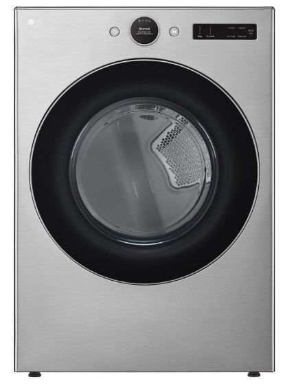 Photo 1 of LG TurboSteam 7.4-cu ft Stackable Steam Cycle Smart Electric Dryer (Graphite Steel) ENERGY STAR