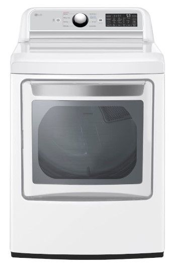 Photo 1 of ***PARTS ONLY**** LG EasyLoad 7.3-cu ft Smart Electric Dryer (White) ENERGY STAR