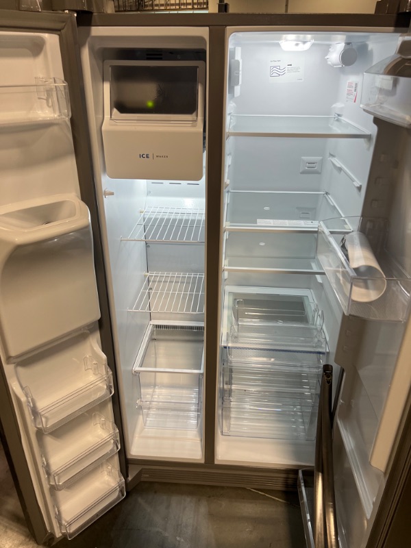 Photo 5 of Frigidaire 25.6-cu ft Side-by-Side Refrigerator with Ice Maker (Fingerprint Resistant Stainless Steel) ENERGY STAR
