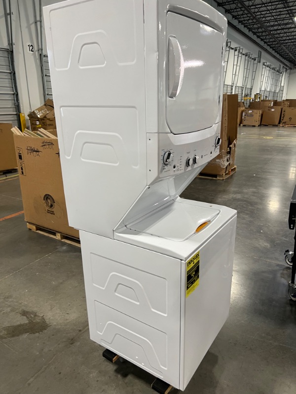 Photo 9 of GE Electric Stacked Laundry Center with 3.8-cu ft Washer and 5.9-cu ft Dryer
