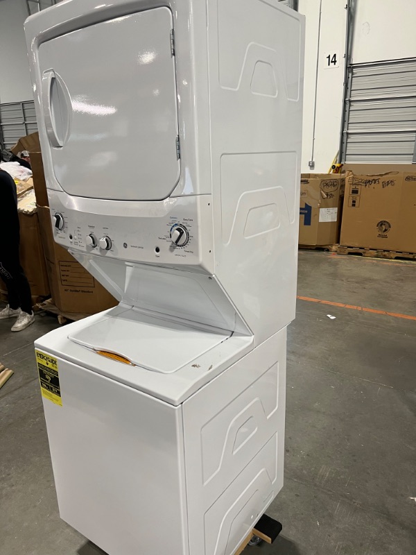 Photo 4 of GE Electric Stacked Laundry Center with 3.8-cu ft Washer and 5.9-cu ft Dryer
