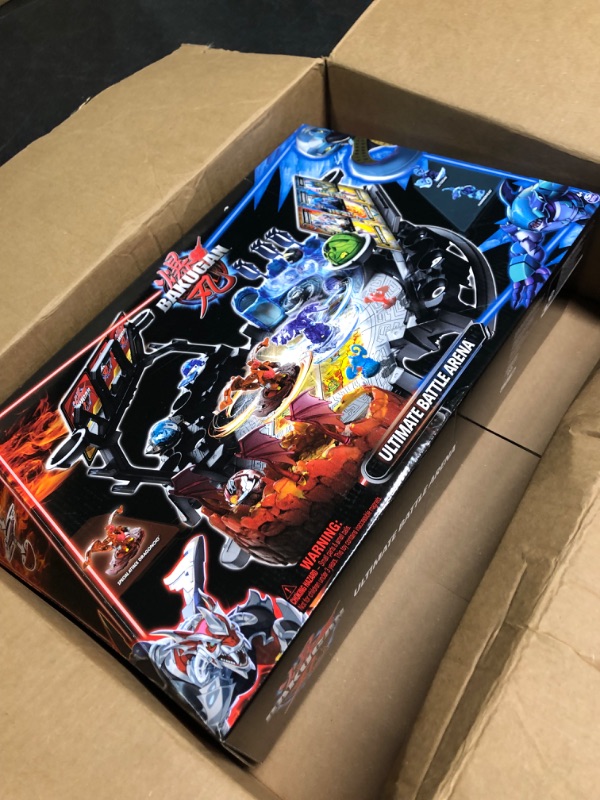 Photo 3 of Bakugan Ultimate Battle Arena Playset with Special Attack Dragonoid, Octogan, Hammerhead Customizable, Spinning Action Figures and Playset, Kids Toys for Boys and Girls 6 and up Ultimate Battle Arena, Amazon Exclusive (New)