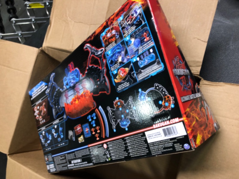 Photo 4 of Bakugan Ultimate Battle Arena Playset with Special Attack Dragonoid, Octogan, Hammerhead Customizable, Spinning Action Figures and Playset, Kids Toys for Boys and Girls 6 and up Ultimate Battle Arena, Amazon Exclusive (New)