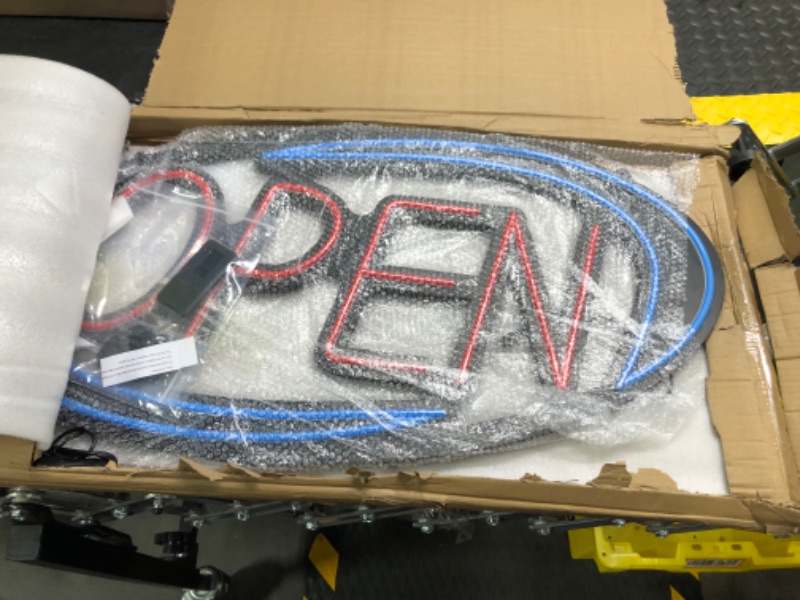 Photo 2 of **Half the O not working** LED Neon Open Sign for business - 32 x 16 inch Larger Size Super-Bright Advertisement Store Open Sign Inksilvereye