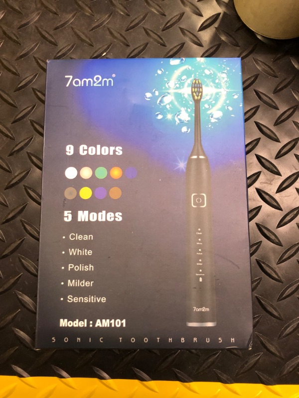 Photo 3 of 7AM2M Electric Toothbrush with 6 Brush Heads for Kids and Chlidren, One Charge for 100 Days,Wireless Fast Charge, 5 Modes with 2 Minutes Build in Smart Timer,IPX7 Waterproof(Purple)