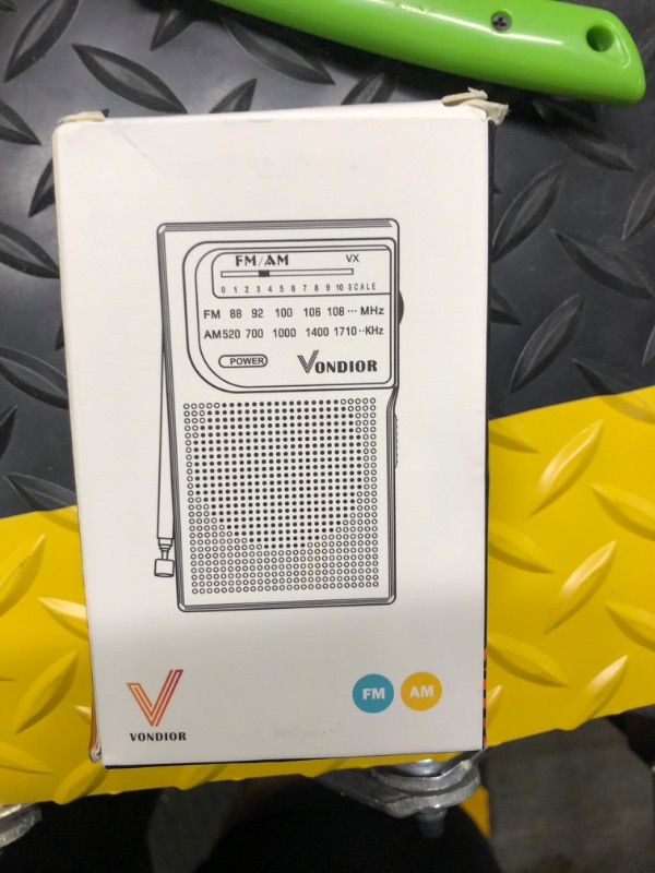 Photo 2 of AM FM Battery Operated Portable Pocket Radio - Best Reception and Longest Lasting. AM FM Compact Transistor Radios Player Operated by 2 AA Battery, Mono Headphone Socket, by Vondior (Red) Red AM/FM Radio