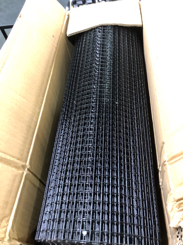 Photo 1 of 24'' x 50' 1/2inch Hardware Cloth 19 Gauge Black Vinyl Coated Welded Fence Mesh for Home and Garden Fence and Home Improvement Project