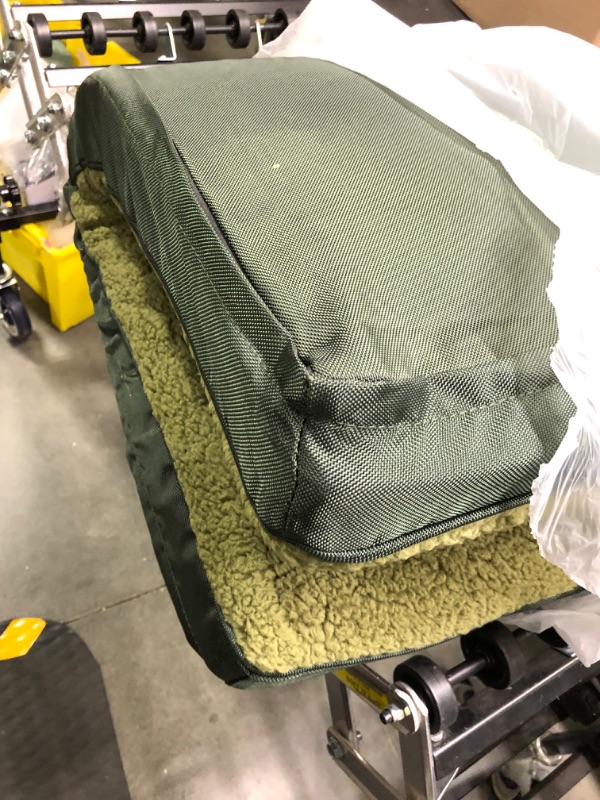 Photo 2 of Bedsure Large Dog Beds for Large Dogs - Big Orthopedic Dog Beds with Removable Washable Cover, Egg Crate Foam Pet Bed Mat, Suitable for Dogs Up to 75 lbs, Dark Green L(36x27x3) Dark Green