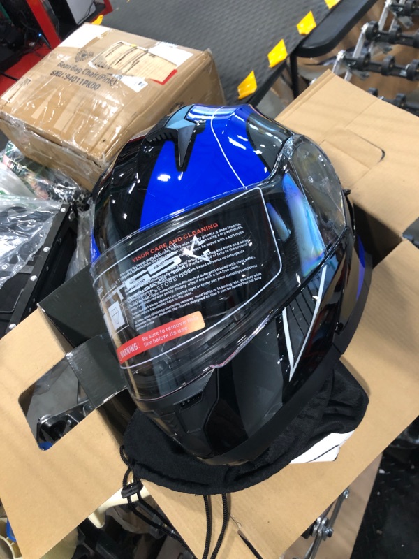 Photo 2 of AHR Motorcycle Helmet Dual Visor Modular Flip up Full Face Helmet DOT Approved Helmet RUN-M for Adult Motorbike Street Bike Moped Racing (Black, L) Large M1 - Black