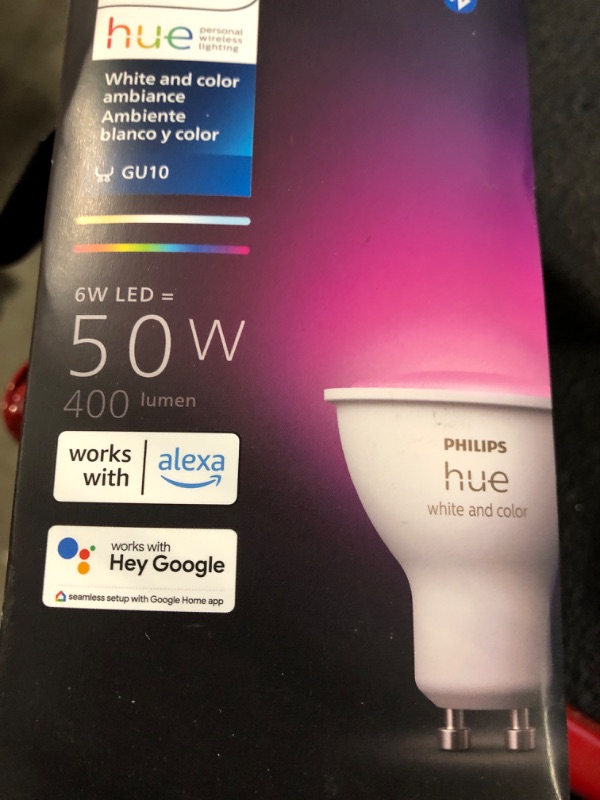 Photo 2 of Philips Hue GU10 Bulb with Bluetooth (White and Color Ambiance)