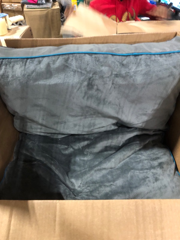 Photo 1 of Bedsure Waterproof Dog Beds for Meidum Dogs - Up to 50lbs Medium Dog Bed with Removable Washable Cover, Pet Bed Mat Pillows, Grey Medium Grey
