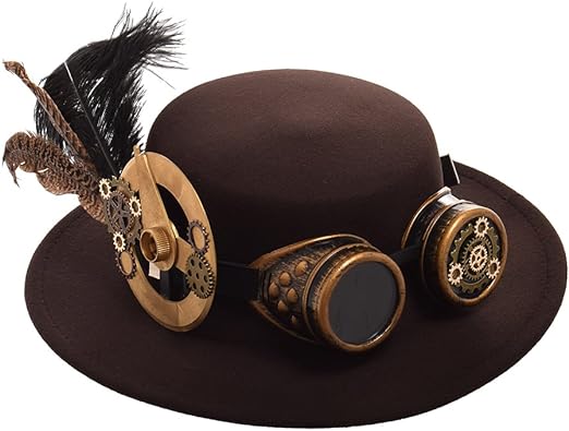 Photo 1 of BLESSUME Unisex Steampunk Top Hats Goggles Gears Costume Accessory(Various Claasic Styles) B Medium