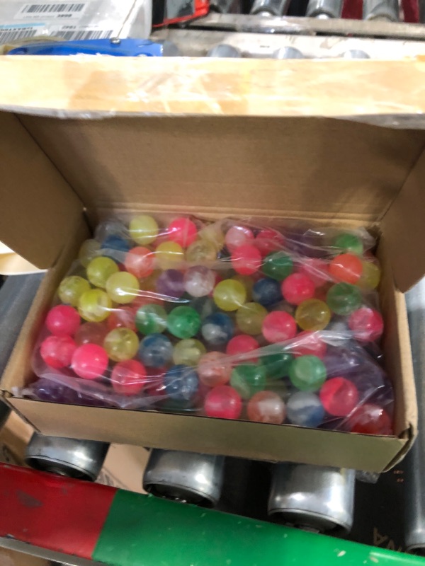 Photo 2 of 200 Pieces Mini Bouncy Balls Bulk Small Bouncing Balls Assorted Color Neon Cloud Rubber Bouncy Balls for Birthday Present School Classroom Rewards Carnival Prizes Outdoor Activities Bags Fillers