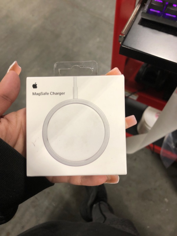 Photo 2 of Apple MagSafe Charger - Wireless Charger with Fast Charging Capability, Type C Wall Charger, Compatible with iPhone and AirPods
