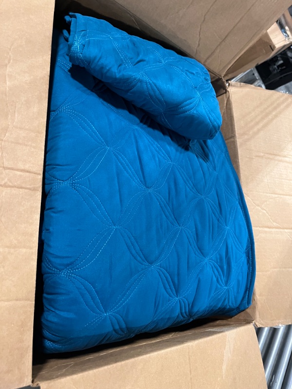 Photo 1 of Litanika California King Quilt Set Teal - Oversized Lightweight Summer Comforter Bedspreads & Coverlets Turquoise - Bedding Cover Bed Decor All Season - 3 Pieces (1 Quilt, 2 Pillowcases) California King Teal Blue