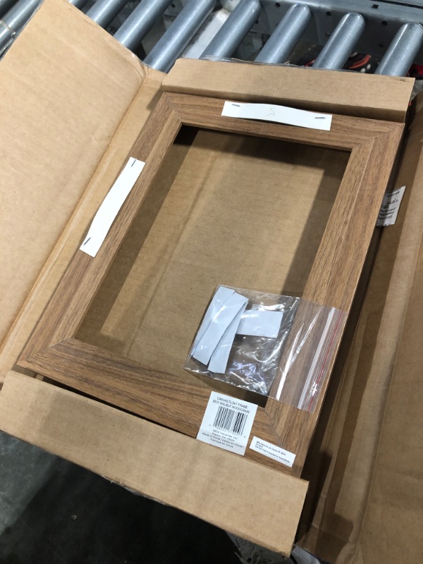 Photo 2 of Americanflat 9x12 Picture Frame in Dark Oak - Displays 6x8 with Mat and 9x12 Without Mat - Engineered Wood with Shatter Resistant Glass - Horizontal and Vertical Formats for Wall