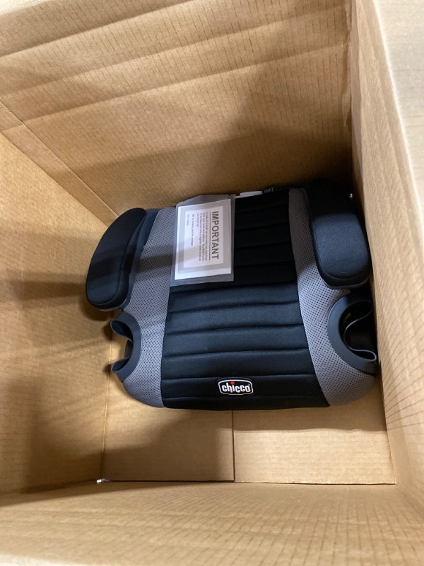 Photo 1 of Chicco GoFit Backless Booster Car Seat, Travel Booster Seat for Car, Portable Car Booster Seat for children 40-110 lbs. | Shark/Black/Grey Shark GoFit