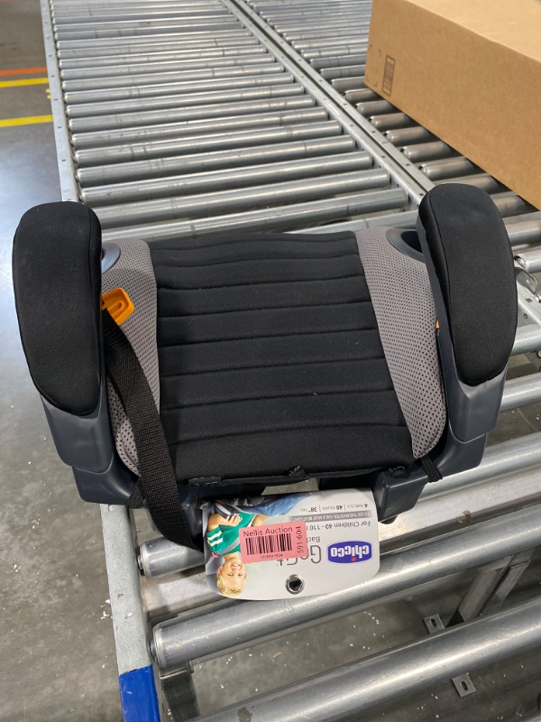 Photo 1 of Chicco GoFit Backless Booster Car Seat, Travel Booster Seat for Car, Portable Car Booster Seat for children 40-110 lbs. | Shark/Black/Grey Shark GoFit