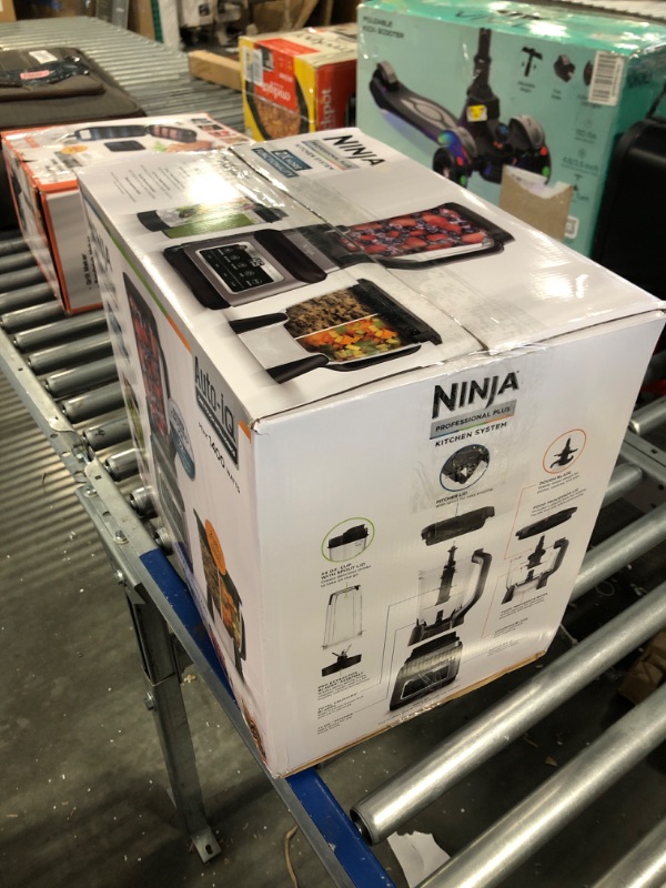 Photo 1 of Ninja BN801 Professional Plus Kitchen System, 1400 WP, 5 Functions for Smoothies, Chopping, Dough & More with Auto IQ, 72-oz.* Blender Pitcher, 64-oz. Processor Bowl, (2) 24-oz. To-Go Cups, Grey (2) Single-Serve Cups + Pitcher