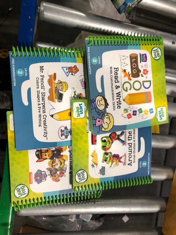 Photo 3 of LeapFrog LeapStart Pre-K 4-Pack, for 3-6 yrs includes Mr. Pencil Sharpens Creativity, Read and Write, Around the World, Around Town With PAW Patrol