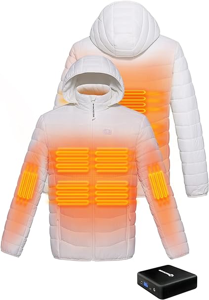 Photo 1 of Heated Jacket, ANTARCTICA GEAR Lightweight Heating Jackets with 12V/5A Power Bank, 6 Areas Winter Coat for Men and Women