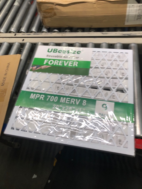 Photo 3 of UBeesize Reusable Air Filter 20x20x1 (9-Pack), MERV 8 MPR 700 AC/HVAC Furnace Filters,Deep Pleated Air Cleaner, (Actual Size 19.5" x 19.5" x 0.8"),1x Reusable ABS Frame+9 x Filter,Breathe Fresher 20x20x1 1 frame + 9 Filters MERV8