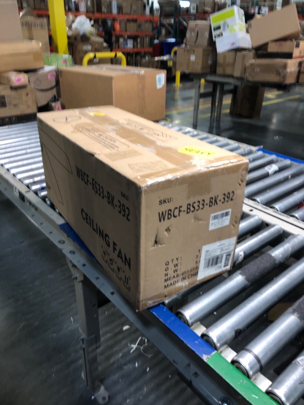 Photo 2 of WINGBO 52 Inch Flush Mount DC Ceiling Fan with Lights and Remote, 4 Reversible Blades, Ultra Quiet 6-Speed DC Motor, Hugger Low Profile Indoor Ceiling Fan, Matte Black Finish 52" ceiling fan with light Matte Black