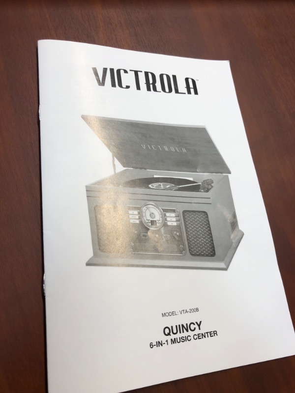 Photo 1 of Victrola Nostalgic 6-in-1 Bluetooth Record Player & Multimedia Center with Built-in Speakers - 3-Speed Turntable, CD & Cassette Player, FM Radio | Wireless Music Streaming | Mahogany Mahogany Entertainment Center