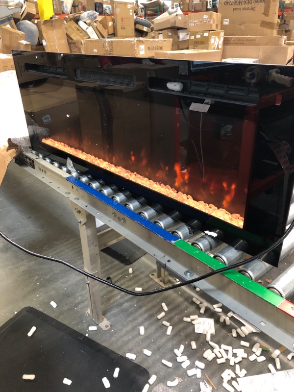 Photo 1 of 50" Electric Fireplace Inserts Recessed, Wall Mounted Fireplace LED Fireplace with 12 Flame Colors,  Timer, Carbon & Crystal Stones 500W/1500W - 50 inches
***Stock photo shows a similar item, not exact***
