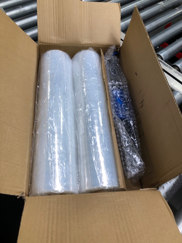 Photo 3 of Stretch Film, RAZCC Stretch Wrap Industrial Strength, Shrink Wrap for Pallet Wrap, Heavy Duty Clear Plastic Wrap with Handles, Moving Wrapping Plastic Roll, 15" x 1000 Ft Per Roll, 60 Gauge, 2 Pack