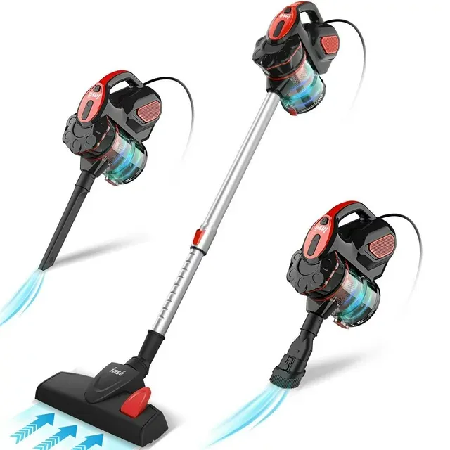 Photo 1 of INSE Corded Vacuum Cleaner, 3 in 1 Stick Vacuum with 18kPa Powerful Suction 600W Motor, Lightweight Handheld Vacuum for Pet Hair Hard Floor Home
