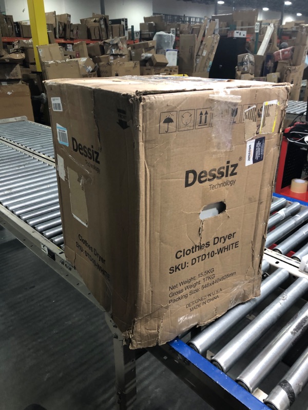 Photo 2 of Dessiz Digital Control Compact Laundry Dryer - 10lbs Capacity, Portable Clothes Dryer Machine for Small Spaces, RVs and Apartments - Quiet, Sturdy and Easy to Use - Supplemental Dryer for Existing Laundry Machines - Drying Excellence Guaranteed
***Top is 